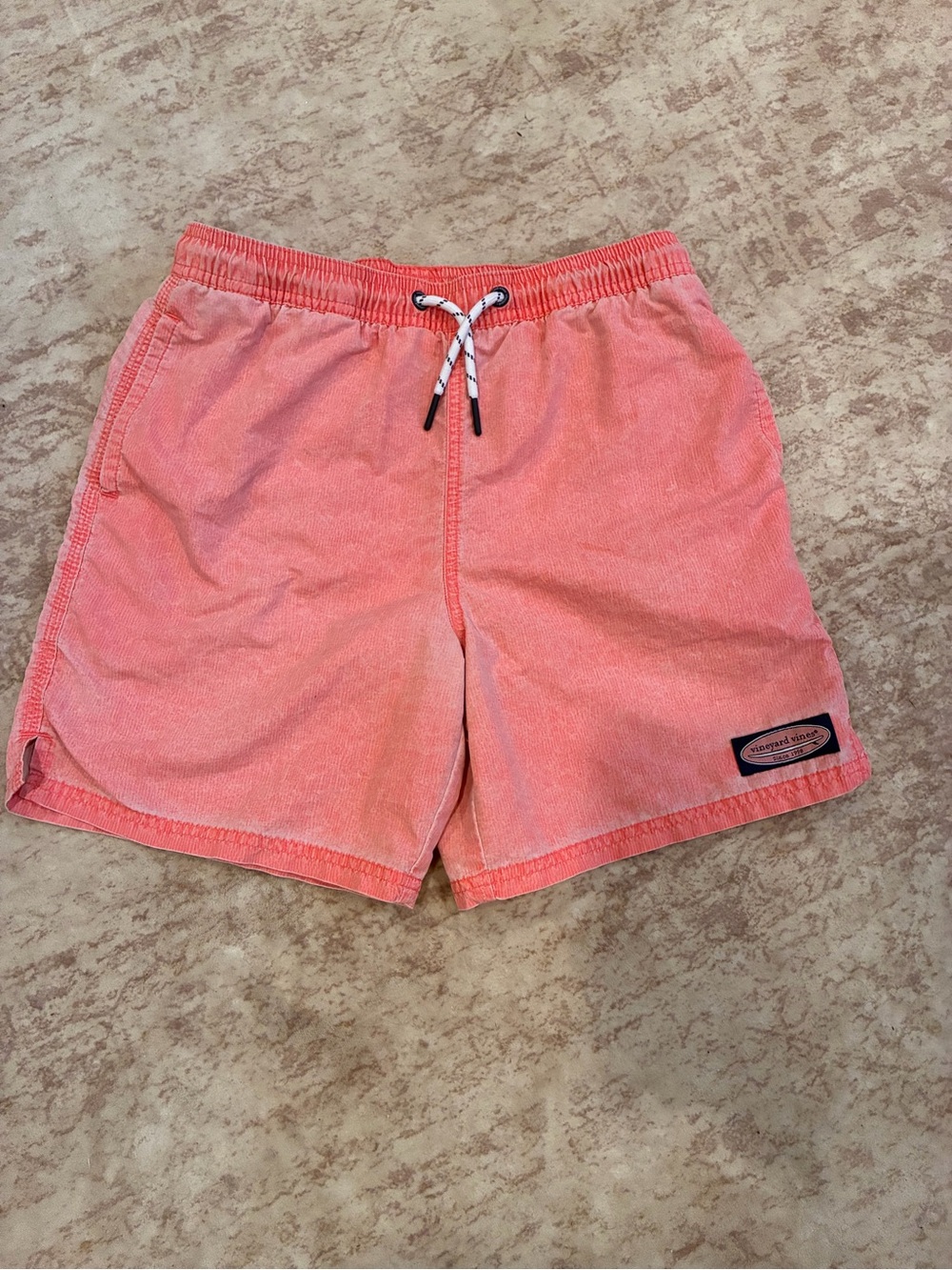 Vineyard Vines Coral Pink Terry Swim Trunks